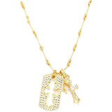 Chrome Heart Necklace Full Diamond Cross Necklace