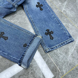 CHH Chrome Hearts Jeans Unisex Casual Loose Jeans