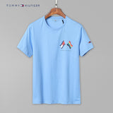 Tommy T Shirts Tommy Men's Short-Sleeved Cotton round Neck T-shirt