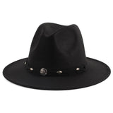 Walter White Fedora Men's and Women's Neutral Wool-like Felt Cap Black Top Hat British Jazz Hat Woolen