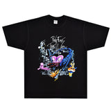 Rock Star T Shirt T-shirt Pinker Freud Band Rock Loose Vintage Short Sleeve