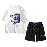 Nasa Tracksuit Short-Sleeve Shorts Suit Men's Summer Trendy Student Fitness Casual