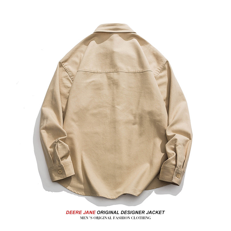 Men's Long-Sleeve Shirt Men's Spring Loose Jacket
