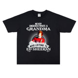 Rock Star T Shirt Ed Sheeran Printed Pure Cotton Loose T-shirt Men's and Women's Fashion Short Sleeve