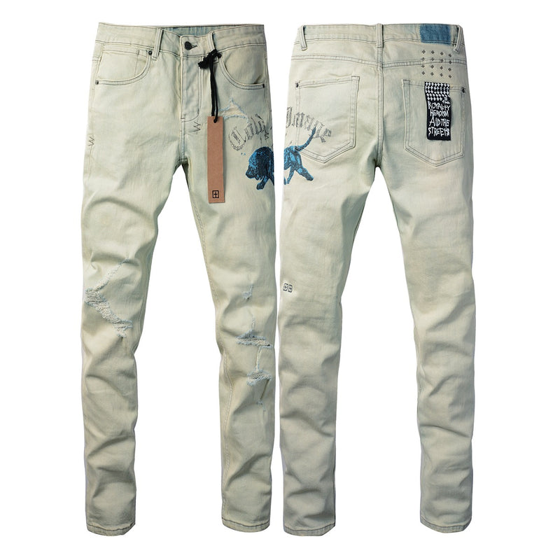 KSUBI Jeans Slim Fit Casual Stretch Jeans