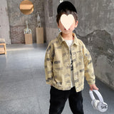 Boy Jacket Boys' Coat Trendy Baby Spring and Autumn Children's Spring Clothes Handsome Jacket