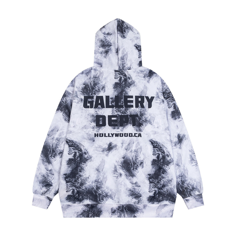 Gallery Dept Hoodie Loose Casual Marble Pattern Hoodie