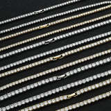Zircon necklace snap button zircon tennis chain