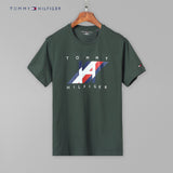 Tommy T Shirts Tommy Men's Short Sleeve Cotton Crew Neck Print T-shirt