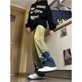 Unisex Jeans Washed Old Straight Loose American vibe