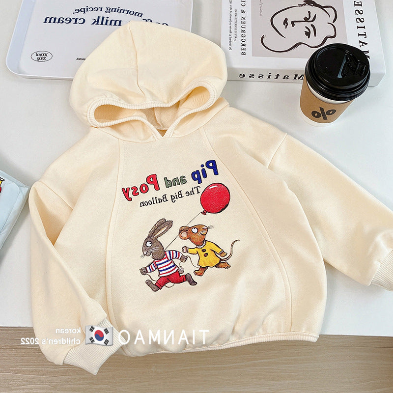 Girl Jacket Girls' Suit Cartoon Hooded Sweatshirt