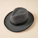 Walter White Fedora Autumn and Winter Men's Versatile Top Hat British Retro Outdoor Casual Fashion