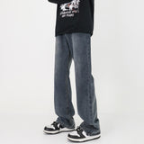 Unisex Jeans ins Loose Wide Leg Straight Pants
