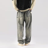 Unisex Jeans Straight Loose Vintage Wide Legs