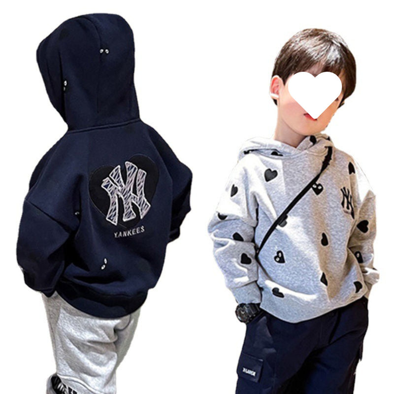 Boy Jacket Children's Sweater Spring and Autumn Fashion Brand Love Coat Top Western Style