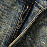Unisex Jeans Old Washed Jeans Summer Loose Straight Casual
