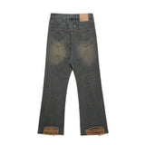 Unisex Jeans Vintage Pull Jeans Washed Trousers