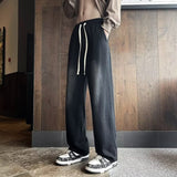 Unisex Jeans Retro Jeans Loose Wide Leg Pants American Casual