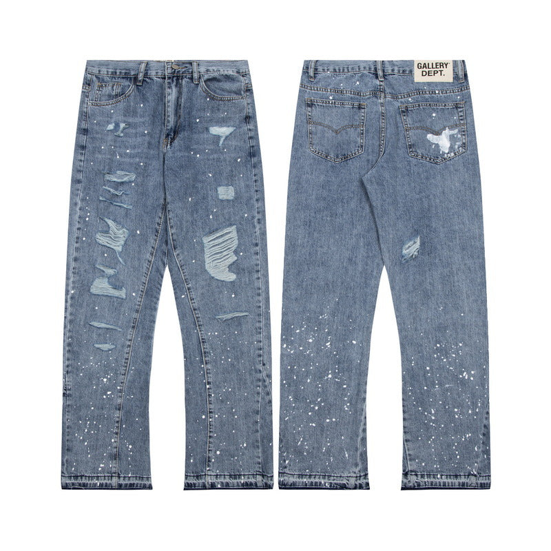 Gallery Dept Jeans Unisex Loose Distressed Jeans