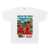 Rock Star T Shirt Loose American Street Vintage Print Short Sleeves