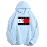 Tommy T Hoodie Hooded Sweater Fleece Print
