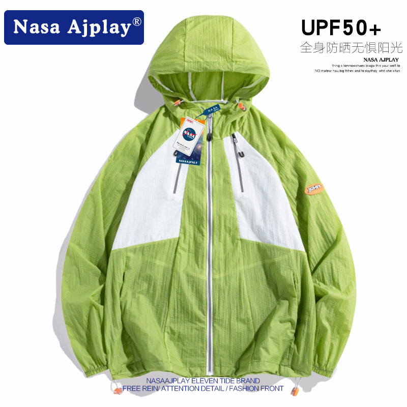 Nasa Sun Protection Shirt Summer Sun Protection Clothing Men's Summer Fashion Brand