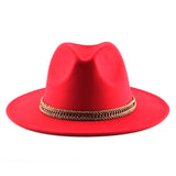 Walter White Fedora British Gentleman Fedora Hat Men's and Women's Woolen Felt Top Hat Fashion Simple