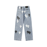 CHH Chrome Hearts Jeans Unisex Casual Loose Jeans