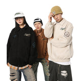 Unisex Baseball Jersey Flight Jacket Fall Loose Lapel Jacket