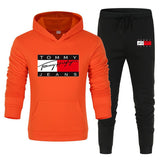 Tommy T Hoodie Casual Sports Suit Sweatpants