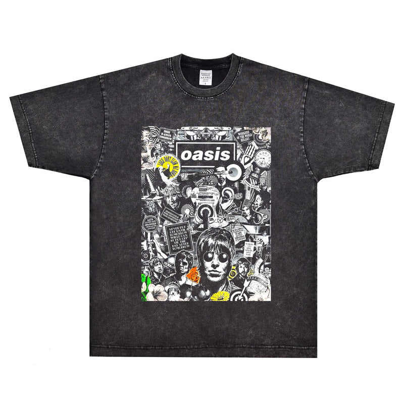 Rock Star T Shirt T-shirt Oasis Band Rock American Vintage Short Sleeve