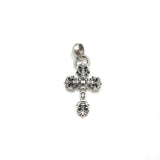 Chrome Heart Necklace Flame Cross Pendant
