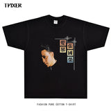 Rock Star T Shirt Zhangguorong Memorial T-shirt Singer Portrait Rock Loose Printed Cotton Short Sleeve