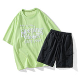 Nasa Tracksuit Men's Casual Sports Suit Summer Short-Sleeved T-shirt