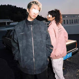 Unisex Baseball Jersey PU Leather Jacket