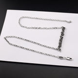 Chrome Heart Necklace Letter Bead Chain Necklace