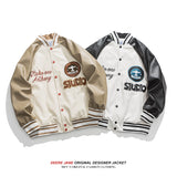 Men Baseball Jacket Spring Colorblock Baseball Uniform Male All-Matching Jacket