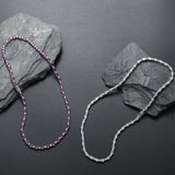 Zircon necklace colorful oval mix and match tennis chain