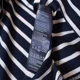 Tommy T Shirts Tommy Fashion Striped Yarn-Dyed Stitching Fabric round Neck Short Sleeve T-shirt