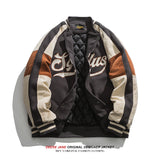 Men's Baseball Jacket Men's Winter Loose Vintage Casual Coat Cotton-Padded Jacket