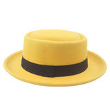 Walter White Hats Bowler Men's Hat Wool Woolen Hat Female Felt Cap Curling Small Brim