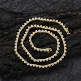 Zircon necklace heart-shaped chain