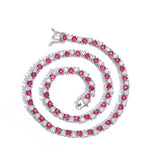 Zircon necklace heart-shaped zircon tennis chain