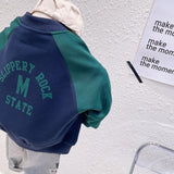 Boy Jacket Children's Autumn and Winter Clothes Boys' Jacket Fleece Padded Coat Middle Children Sweatshirt Baseball Uniform Tide