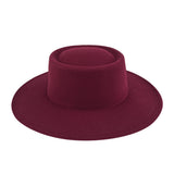 Walter White Fedora Flat Top Hat Fashion Knight Dome Woolen Hat Autumn and Winter Fur Felt Hat