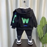 Boy Jacket Boys' Coat Spring and Autumn Clothes Trendy Children's Spring Korean Fashionable Hooded Top