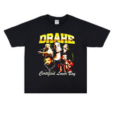 Rock Star T Shirt Drake Hip Hop Print Cotton T-shirt Short Sleeve Men and Women Loose