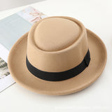 Walter White Hats Retro British Style Spring and Autumn Big Flat Brim Woolen Warm Hat