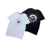 Tommy T Shirts Printed 3D Stitching Large Logo Couple Short Sleeve T-shirt