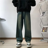 Unisex Jeans Autumn/Winter Loose Straight Casual Pants Wide Leg Pants